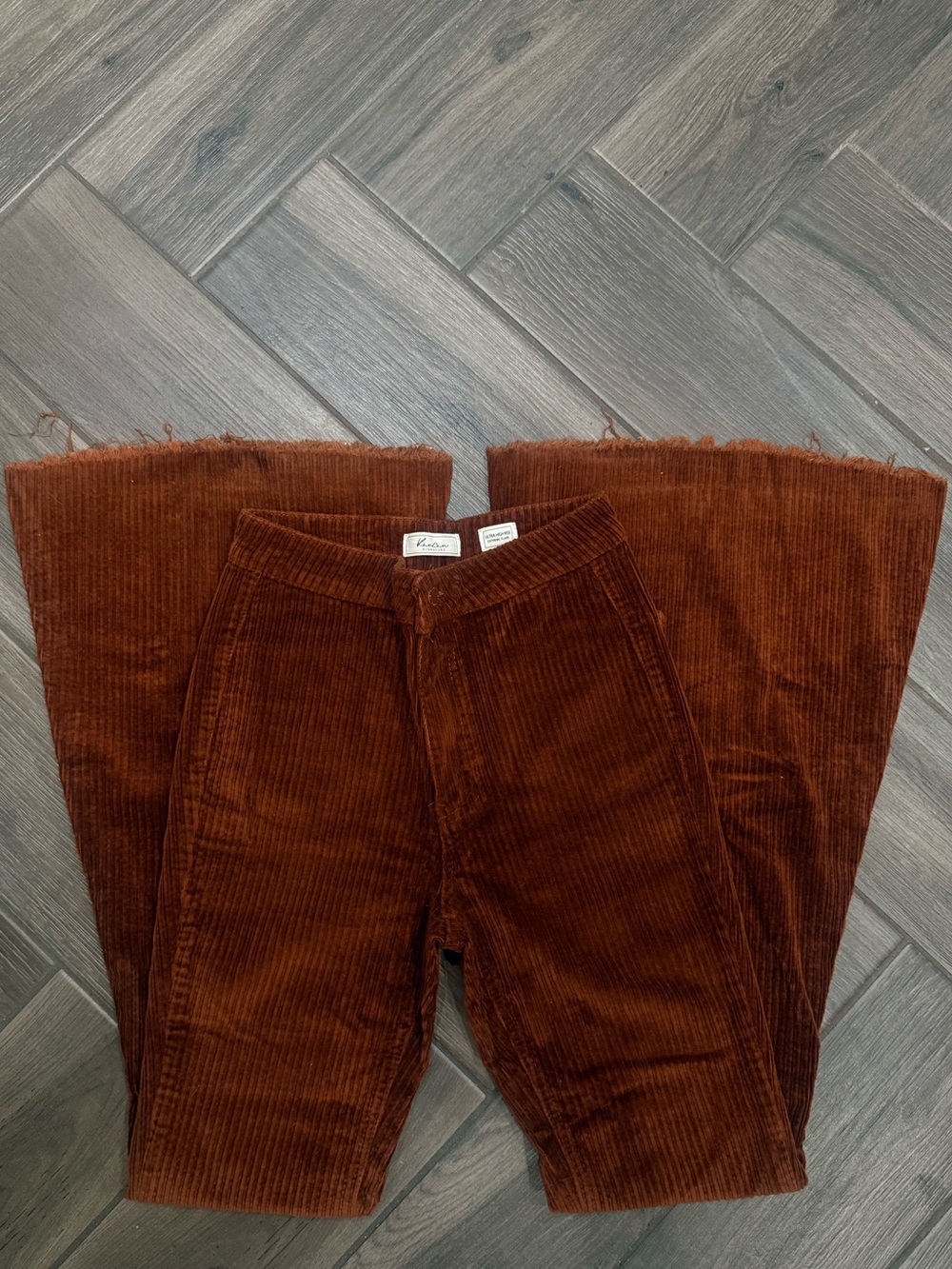 EXTREME FLARED HIGH WAISTED JEANS - Picture 1 of 5